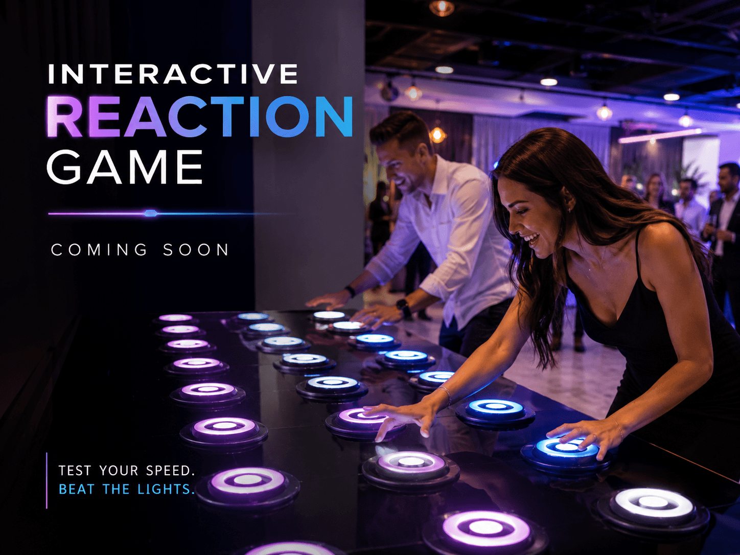 Interactive reaction game entertainment concept