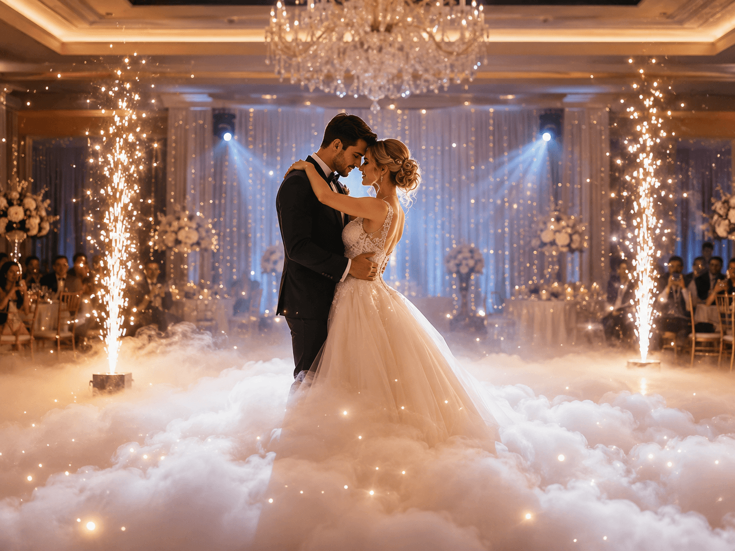 Concept image of first dance special effects at a wedding
