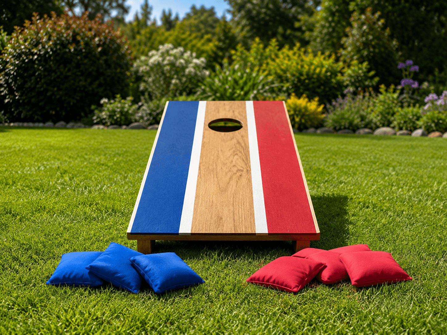 Beanbag toss garden game for children's party hire