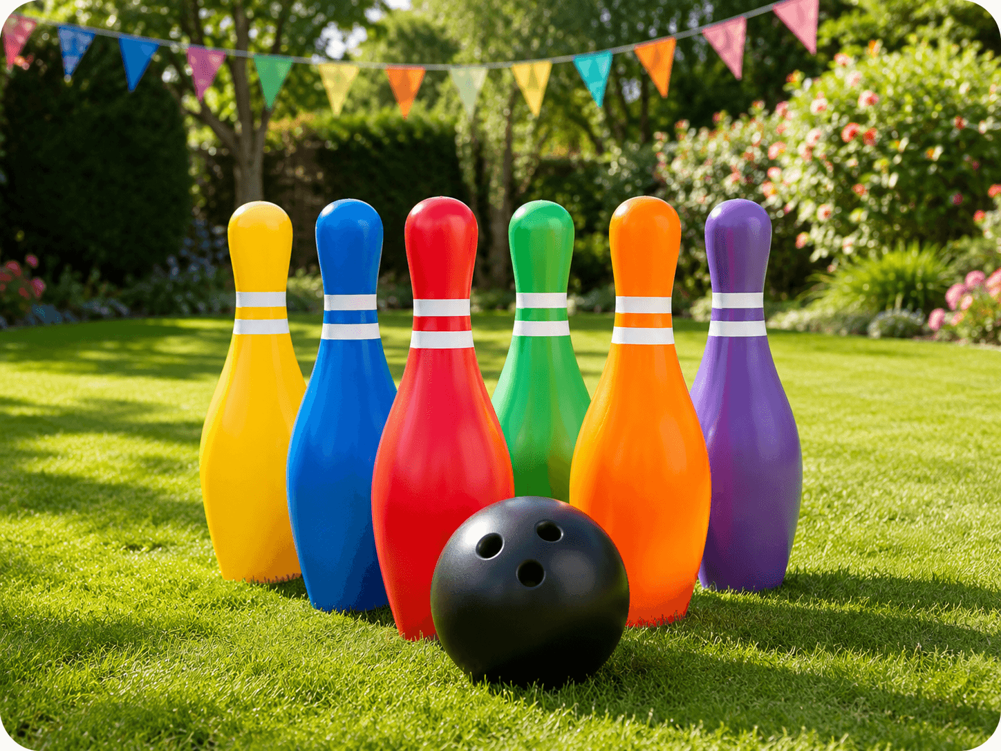 Bowling garden game for children's party hire