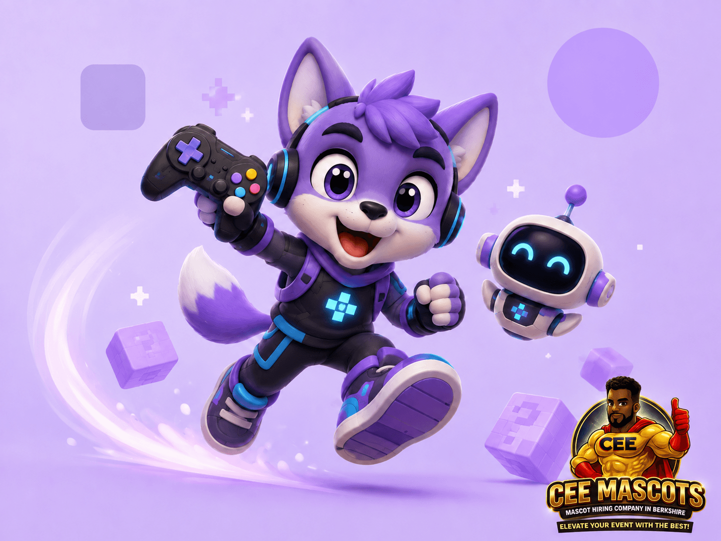 Original gaming-inspired mascot characters from CEE Mascots